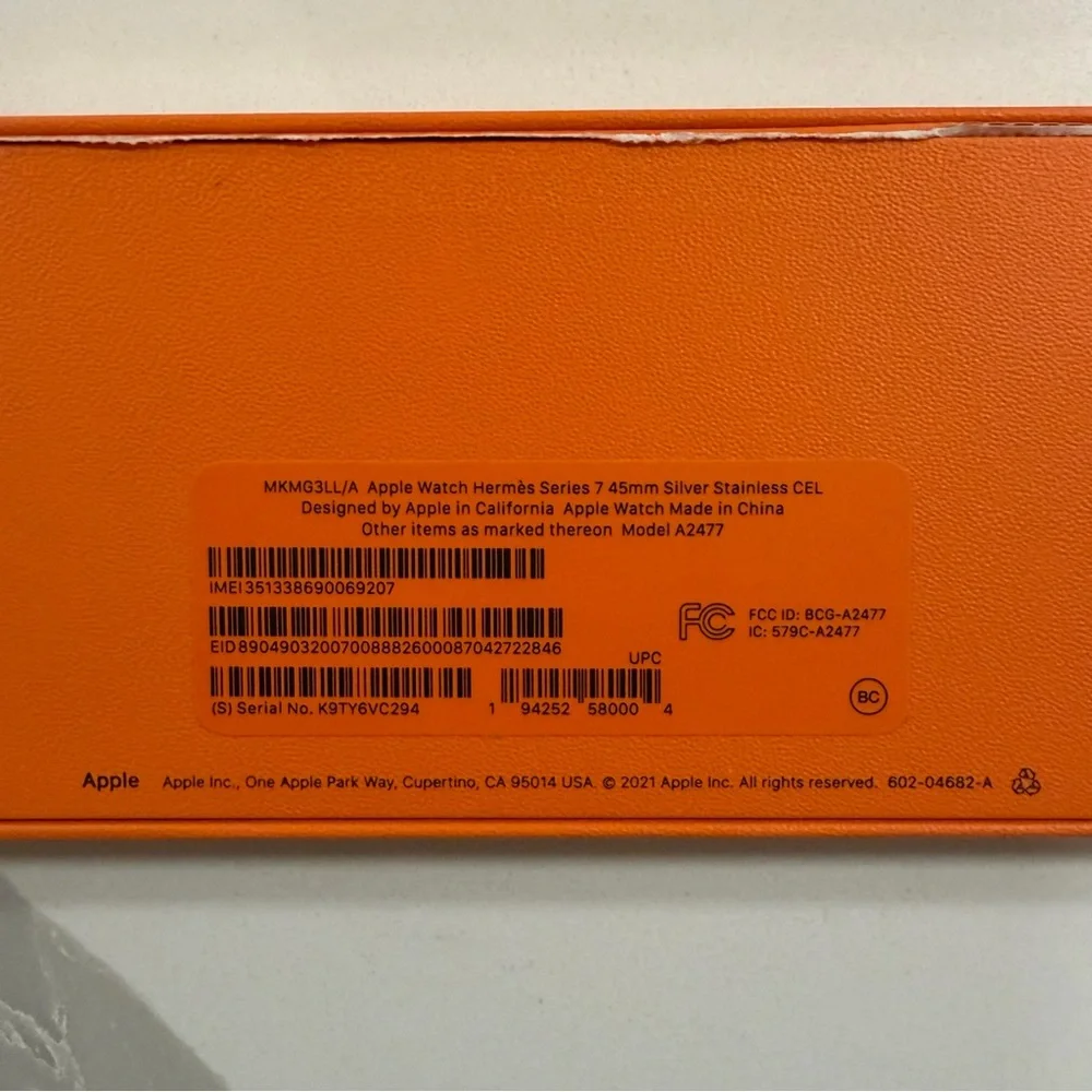 Apple Watch Hermès Series 7 45mm Silver Stainless CEL